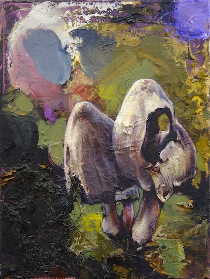 Katrin Brause aka Heichel: Forest III, 2019, Öl auf Leinwand, 24 x 18 cm